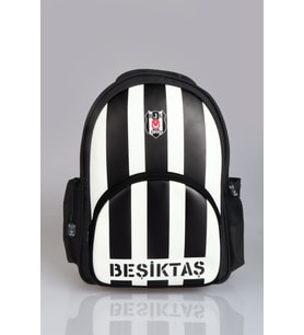 "DEKOMUS CEP DEFTERİ HEDİYELİ" YENİ SEZON LİSANSLI BEŞİKTAŞ ÇUBUKLU OKUL ÇANTASI