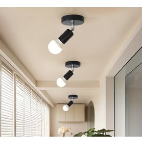 RİOLİGHT MODERN1 KROM1 MAFSAL HAREKETLİ1 BAŞLIK 1XE27 DUYLU SİYAH METAL SPOT AVİZE 1ADET FİYATIDIR