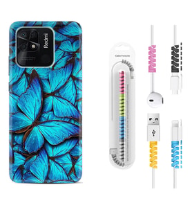 Xiaomi Poco X3 Pro M4 Pro X4 Pro C40 10C Kılıf Kablo Koruma Spiral Silikon Owl 1351