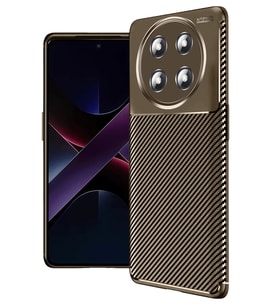 Newface Honor Magic 7 Lite Kılıf Auto Focus Karbon Kapak - Kahverengi