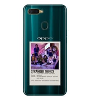 Oppo A5S/AX7/A12 Uyumlu Stranger Things Minimalist Poster Desenli Şeffaf Telefon Kılıfı
