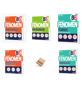 Fenomen LGS 2027 B Serisi Matematik Fen Türkçe Paragraf ve Geometri 5li Set Soru Bankası + Telefon Standı