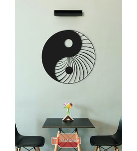 Yin Yang Lazer Kesim  Metal Tablo