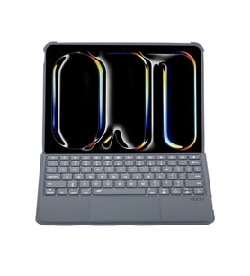 Newface Apple T5504D iPad Pro 11 (2024) Kılıf Palermo Ledli Klavyeli Standlı Tablet Kılıfı - Siyah