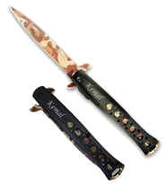 Kişiye Özel İsimli İsim Baskılı Columbia Çöl T-Lite FST-1112-B 23 CM Paslanmaz Kamp Cep Av Bıçağı (Kahverengi)