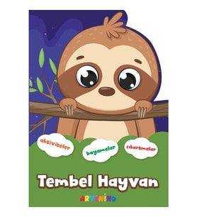 Şekilli Hayvanlar Serisi / Tembel Hayvan Aktivite Boyama Çıkartma Kitabı