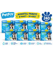 Petfor Ultra Emici Köpek Eğitim Pedi 60x90 cm 8'li Dev Avantaj Paketi (Toplam 240 Adet)