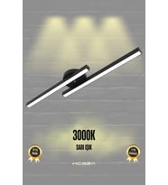 Siyah Kasalı Sarı Işık LED Modern Plafonyer, Salon, Mutfak, Oturma Odası için