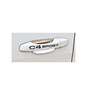 Citroen C4 İçin Uyumlu Aksesuar Sport Kapı Kolu Sticker Set 8 Adet 10*1,5 Cm