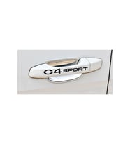 Citroen C4 İçin Uyumlu Aksesuar Sport Kapı Kolu Sticker Set 8 Adet 10*1,5 Cm