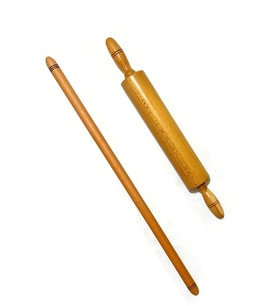 60 Cm Oklava+dönerli Merdane Seti-ahşap-tahta Hamur Set