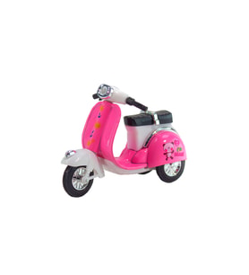 Oyuncak Scooter Motosiklet Metal Çek Bırak Pembe 12 Cm