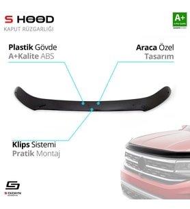 Uyumlu Ranger ABS Plastik Kaput Rüzgarlığı 2016 Üzeri A+Kalite Parça