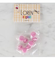 Crafts 8 Li Şeffaf Pembe Deniz Kabuğu Düğme