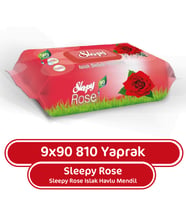 Sleepy Islak Havlu Mendil Gül Kokulu 9X90 lı 810 Yaprak