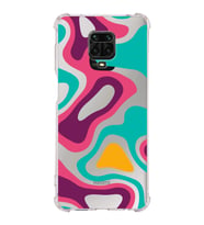 Xiaomi Redmi Note 9 Pro Köşe Korumalı Antişok Kapak Renkli Desen Tasarımlı Şeffaf Silikon Kılıf