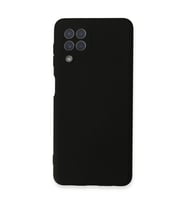 Samsung Galaxy A22 Kılıf Nano İçi Kadife Silikon - Siyah