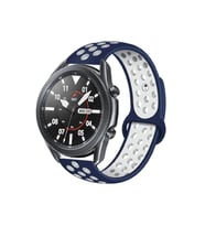 Samsung Galaxy Watch 46mm Uyumlu 22mm Kordon Silikon Esnek Yumuşak Delikli Spor KRD-02 Kayış