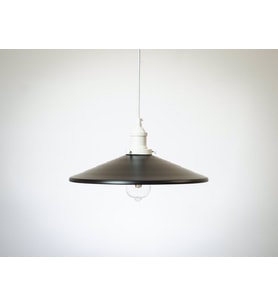 RİOLİGHT RETRO TEKLİ METAL SARKIT AVİZE ŞAPKA ÇAPI: 38CM (Siyah)