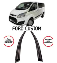 Ford Custom Cam Rüzgarlığı 2li (Siyah)