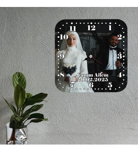 Fotoğraflı Aile Duvar Saati