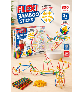 Flexi Bambu Çubuklar (300 Parça) - Lego Setleri - Borular Lego - Plastik Çubuklar