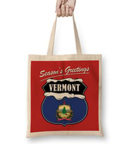 Seasons Greetings Vermont Christmas Bez Çanta Uzun Saplı