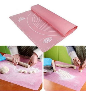 Silikon Hamur Açma Matı- Hamur Kesme Matı - Silikon Ölçülü Çok Amaçlı Hamur Matı 50*40 Cm
