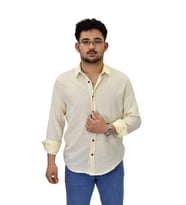Erkek Spor Silim Fit Uzun Kol Gömlek G5011 BGL-ST04495 (Krem)