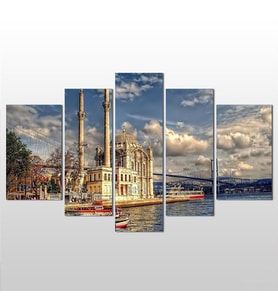 İstanbul Boğazı  Kanvas Tablo 260x150cm (Karışık)