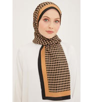 Armine Petek Modal Şal Camel Siyah