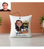Karikatürlü Öğretmen Yastık