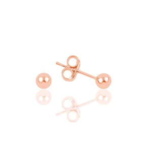 Söğütlü Silver Gümüş rose 5 mm gümüş top küpe