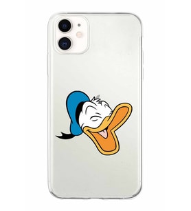 Apple iPhone 11 Uyumlu Kapak Donald Duck Tasarımlı Şeffaf Silikon Kılıf