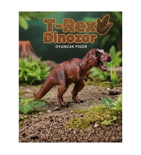 Gerçekçi T-Rex Dinozor Figürü - Orta Boy Detaylı Eğitici Oyuncak Tyrannosaurus Rex (20 cm)