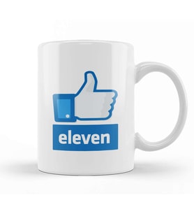 Stranger Things Eleven Facebook Like Logo Kupa Bardak Porselen