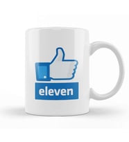 Stranger Things Eleven Facebook Like Logo Kupa Bardak Porselen