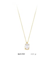 Harem Altın 14 Ayar Oval Kolye KLY1797