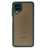 Mey İthalat® Samsung Galaxy A12 Kılıf Montreal Silikon Kapak - Yeşil
