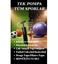 CKSpor Çok Amaçlı Top Pompası – Futbol, Basketbol, Voleybol, Pilates Topu ve Denge Diski için Uyumlu