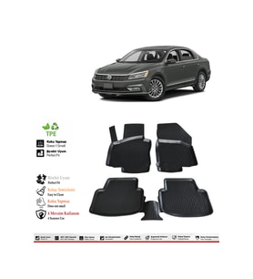 Volkswagen Passat B7 2013 Model 4D Havuzlu Paspas