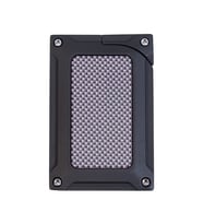 Caseti Tek Torch Pürmüz Siyah Karbon Desenli Metal Puro Çakmağı