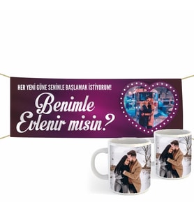 Evlilik Teklifi Kumaş Pankart -21-