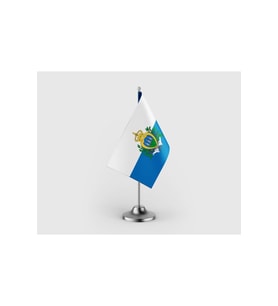 San Marino Devleti Tekli Saten Masa Bayrağı Seti