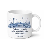 Ankara Ayazı Temalı Kişiye Özel Kupa Bardak İsimli Hediye
