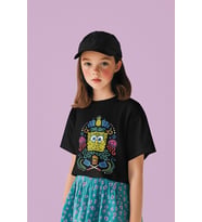 Tasarım Süngerbob Baskılı Unisex Çizgi Film Çocuk Tişört (1-12 Yaş)
