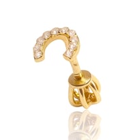 14 Ayar Altın Nal Model Taşlı Vidalı Tragus Küpe