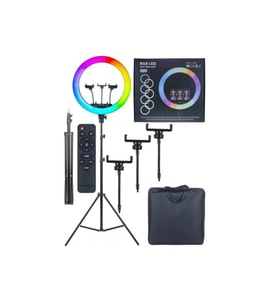 45cm Renkli LED Döngü Işığı, Tripod ve Uzaktan Kumandalı, Çanta ile