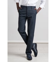 Perpant Armürlü Bitik Desenli Regular Fit Kışlık Kumaş Pantolon (Lacivert)