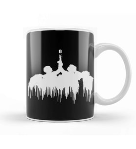 Bts Fake Love Melting Silhouette White Army Kpop Kupa Bardak Porselen